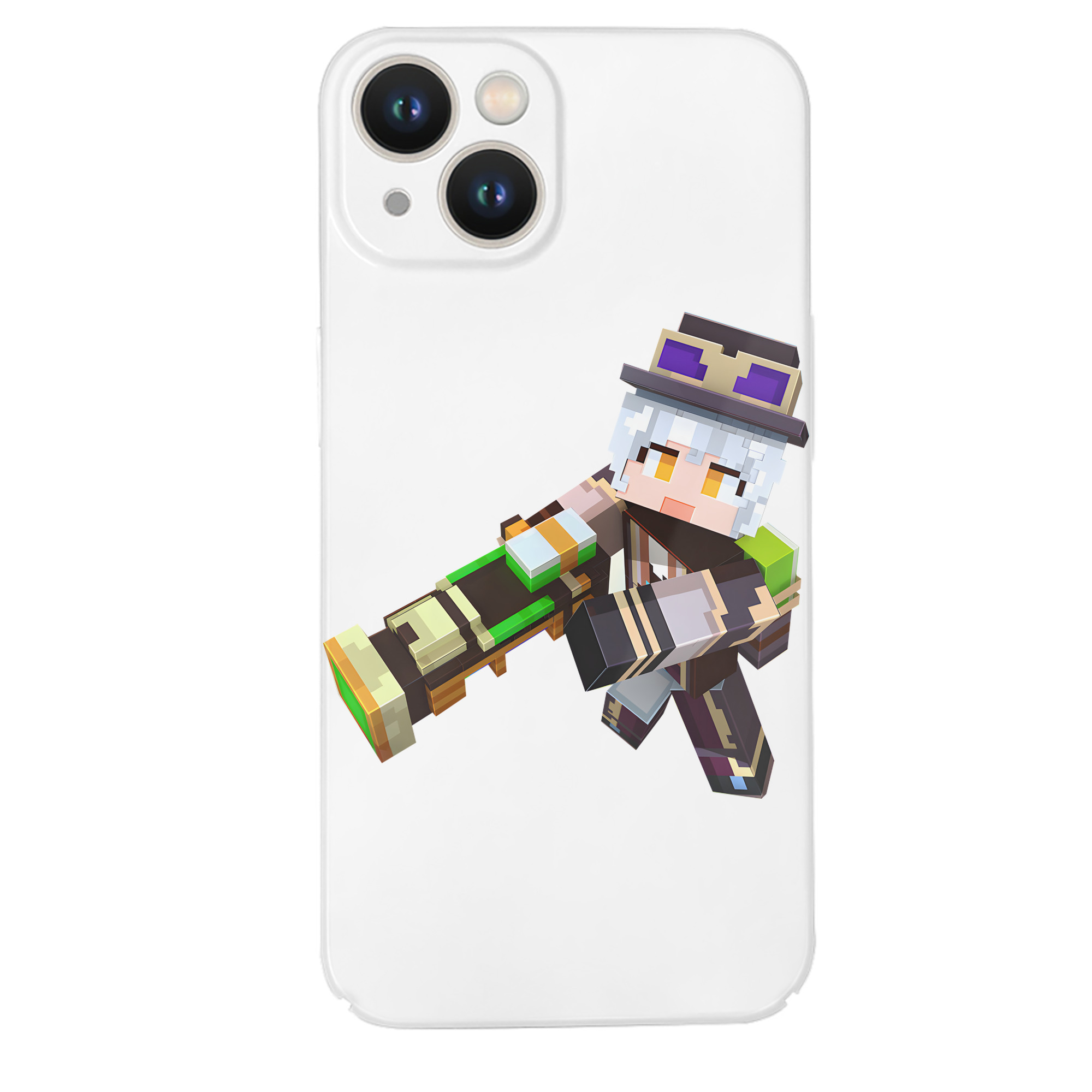 （画像用） マインクラフト ブロックの世界 Minecraft MC Block world 【iPhone 14シリーズ対応】ハードケース